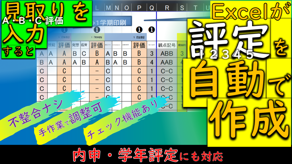 成績処理の決定版！】観点 ABC から Excel で評定を自動作成 – 授業・校務活用素材ポータル